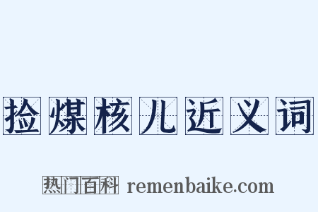 捡煤核儿近义词是什么意思的图片
